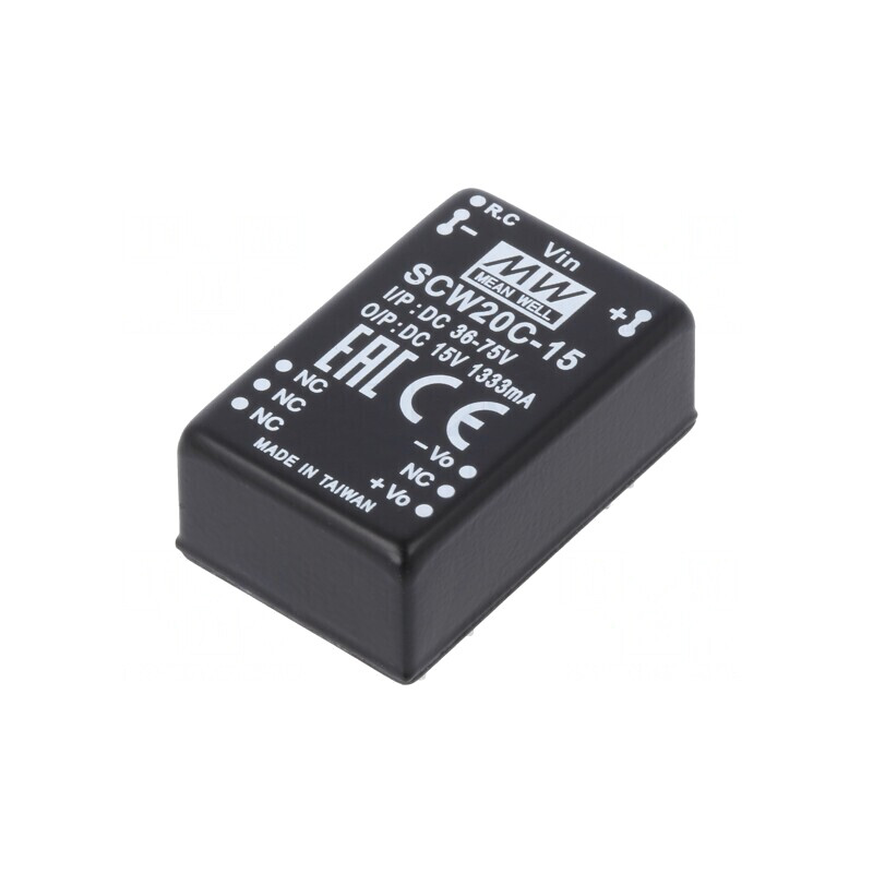 Convertor DC/DC 20W 36-75V la 15V 1333mA THT | Electronic-mag.ro | Componente Electronice Convertor DC/DC 20W 36-75V la 15V 1333mA THT | Electronic-mag.ro | Componente Electronice
