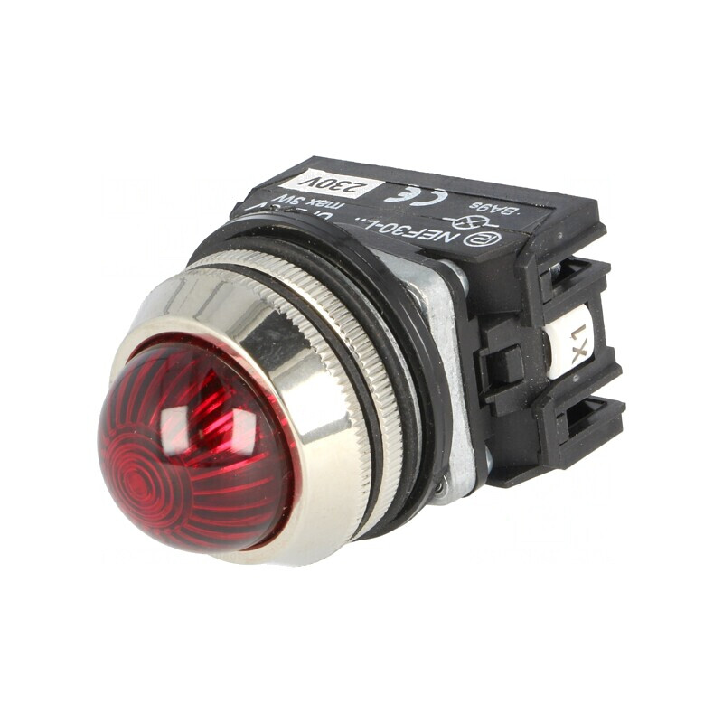 Lumină de control LED 30mm 230VAC  | Electronic-mag.ro | Componente Electronice