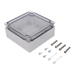 Carcasă universală ABS gri 122x124x55mm | Electronic-mag.ro | Componente Electronice