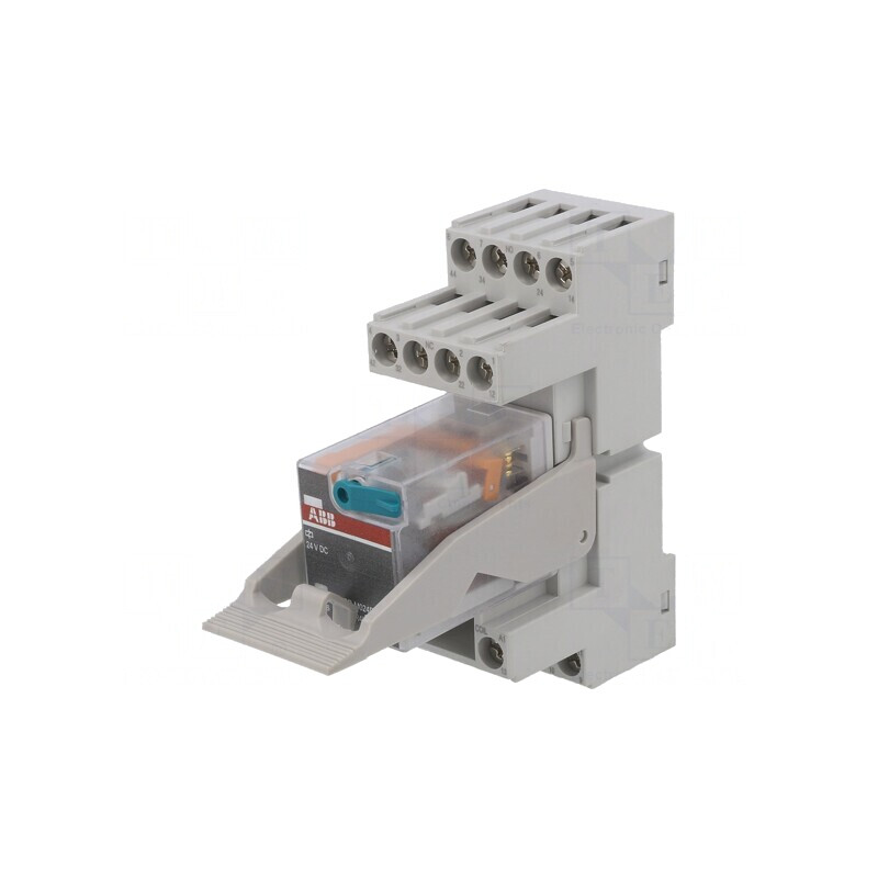 Releu intermediar 4PDT 24VDC pentru șină DIN | Electronic-mag.ro | Componente Electronice
