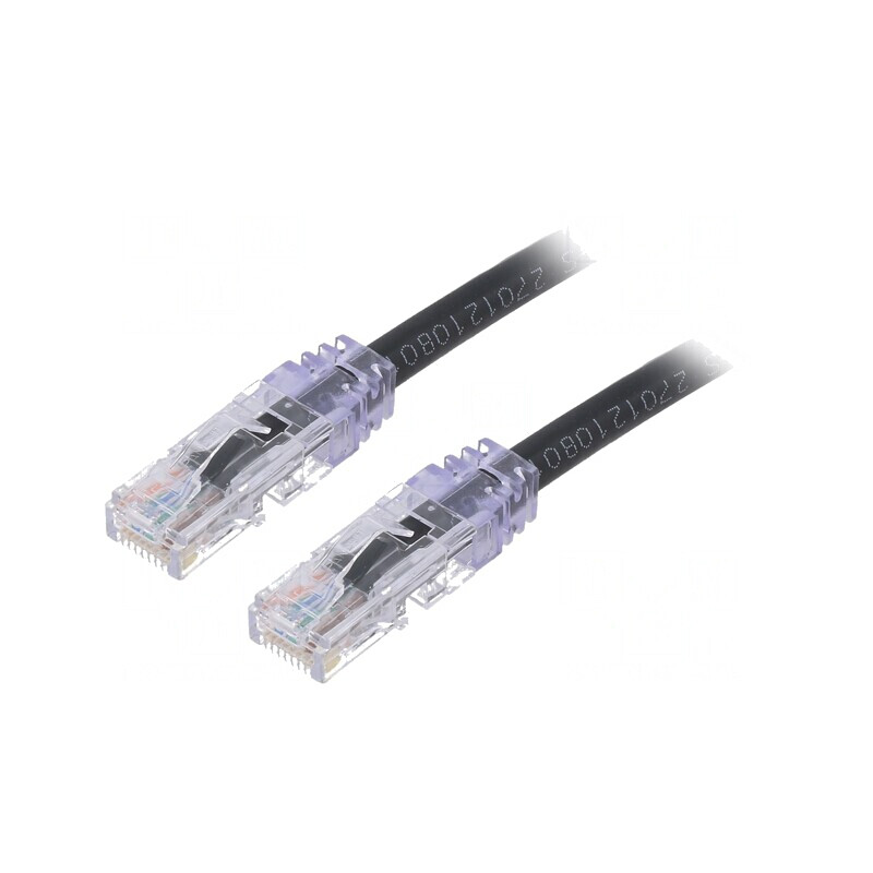 Patch Cord UTP Cat6a 5m Negru | Electronic-mag.ro | Componente Electronice