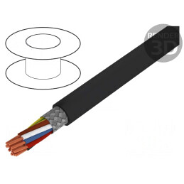 Cablu silicon negru 12G1,5mm2 ÖLFLEX® HEAT 180 C