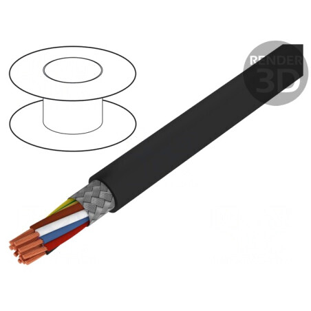 Cablu silicon negru 12G1,5mm2 ÖLFLEX® HEAT 180 C
