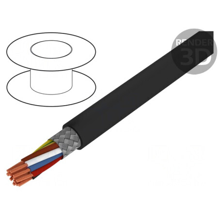 Cablu silicon negru 12G1,5mm2 ÖLFLEX® HEAT 180 C | Electronic-mag.ro | Componente Electronice