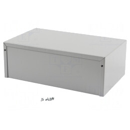 Carcasă universală aluminiu gri 152x254x89mm | Electronic-mag.ro | Componente Electronice