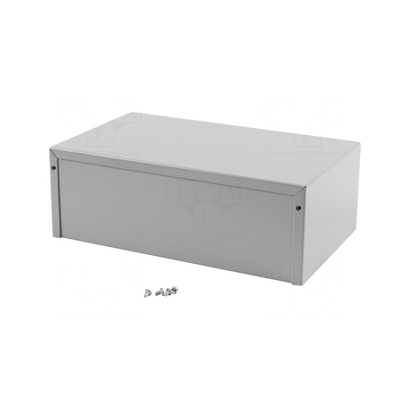 Carcasă universală aluminiu gri 152x254x89mm | Electronic-mag.ro | Componente Electronice