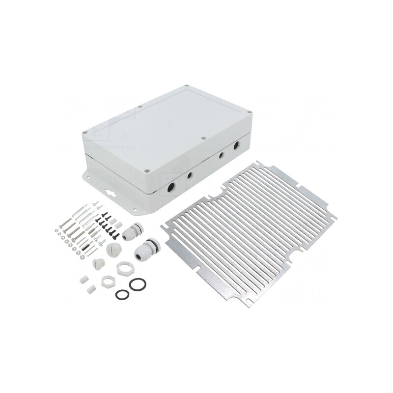 Carcasă pentru calculator gri deschis 140x210x60mm | Electronic-mag.ro | Componente Electronice