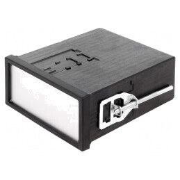 Carcasă neagră panou 96x48x109,5mm Uninorm | Electronic-mag.ro | Componente Electronice