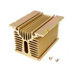 Radiator Aluminiu Extrudat Auriu 120x100x81mm | Electronic-mag.ro | Componente Electronice