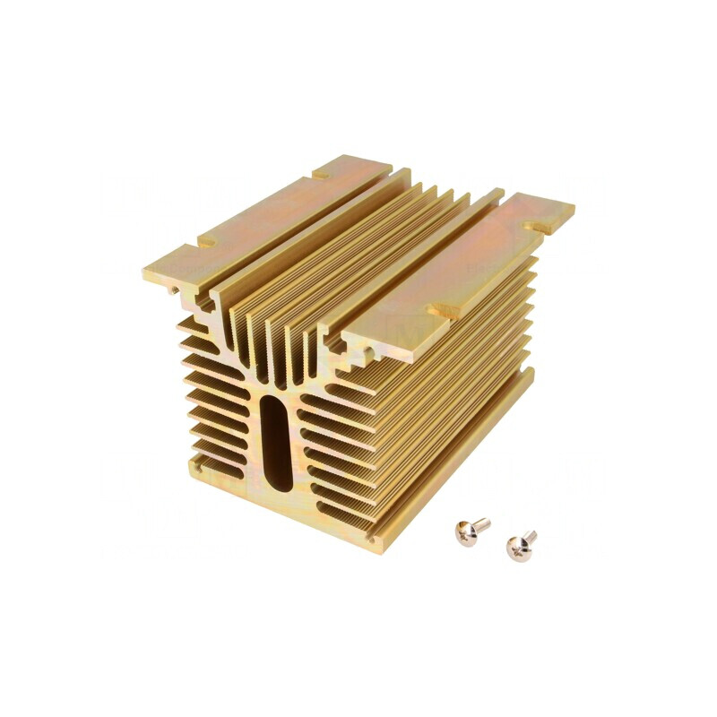 Radiator Aluminiu Extrudat Auriu 120x100x81mm | Electronic-mag.ro | Componente Electronice
