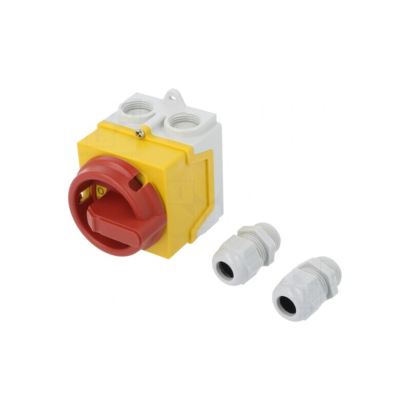 Comutator cu Came 20A 2 Poziții 4 Poli în Carcasă | Electronic-mag.ro | Componente Electronice