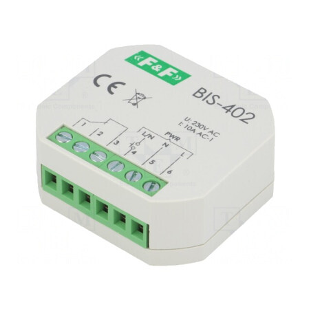 Releu Bistabil de Impulsuri NO 10A IP20 BIS-402 | Electronic-mag.ro | Componente Electronice