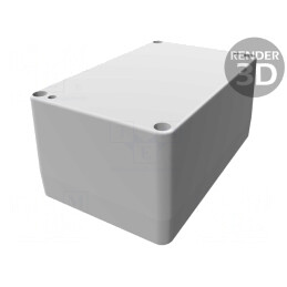 Carcasă universală aluminiu IP66 80x125x58mm negru | Electronic-mag.ro | Componente Electronice