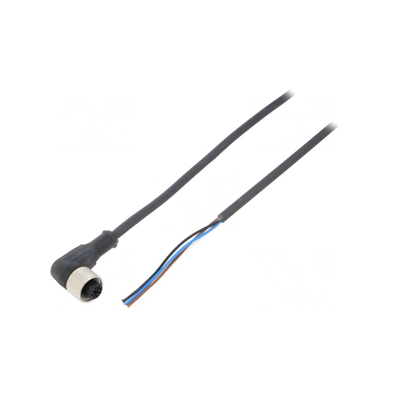 Cablu de Conectare M12 în Unghi 2m 250VAC 4A IP67 | Electronic-mag.ro | Componente Electronice