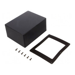 Carcasă Universală Aluminiu IP66 127x165x77mm Negru | Electronic-mag.ro | Componente Electronice