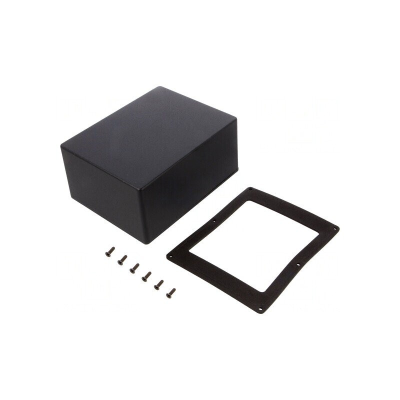 Carcasă Universală Aluminiu IP66 127x165x77mm Negru | Electronic-mag.ro | Componente Electronice