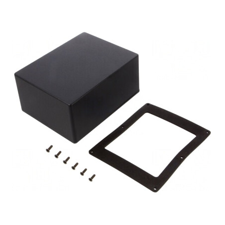 Carcasă Universală Aluminiu IP66 127x165x77mm Negru | Electronic-mag.ro | Componente Electronice
