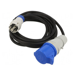 Prelungitor alimentare negru 5m 16A | Electronic-mag.ro | Componente Electronice