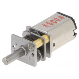 Motor DC cu transmisie 6V 1,6A Ax D 380:1 Micro Metal HP | Electronic-mag.ro | Componente Electronice