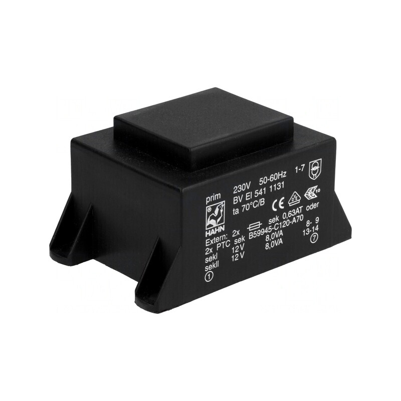 Transformator încapsulat 16VA 230V 12V 667mA PCB | Electronic-mag.ro | Componente Electronice