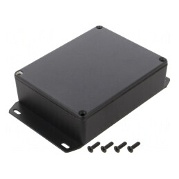 Carcasă Universală cu Lame de Fixare 94x119x34mm Neagră | Electronic-mag.ro | Componente Electronice