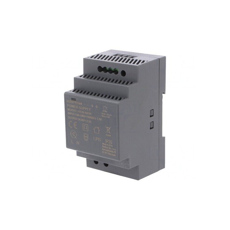 Alimentator Pulsatoriu DIN 60W 24V 2.5A ESPE-HDN6024 | Electronic-mag.ro | Componente Electronice