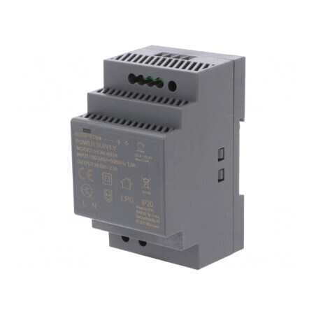 Alimentator Pulsatoriu DIN 60W 24V 2.5A ESPE-HDN6024 | Electronic-mag.ro | Componente Electronice
