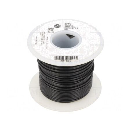 Cablu HookUp Wire PVC Negru 20AWG 30,5m | Electronic-mag.ro | Componente Electronice