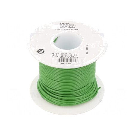 Cablu HookUp Wire 20AWG PVC Verde 30,5m | Electronic-mag.ro | Componente Electronice