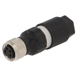 Conector M8 Mamă 4 PIN Drept pe Cablu Filet Interior 4A | Electronic-mag.ro | Componente Electronice