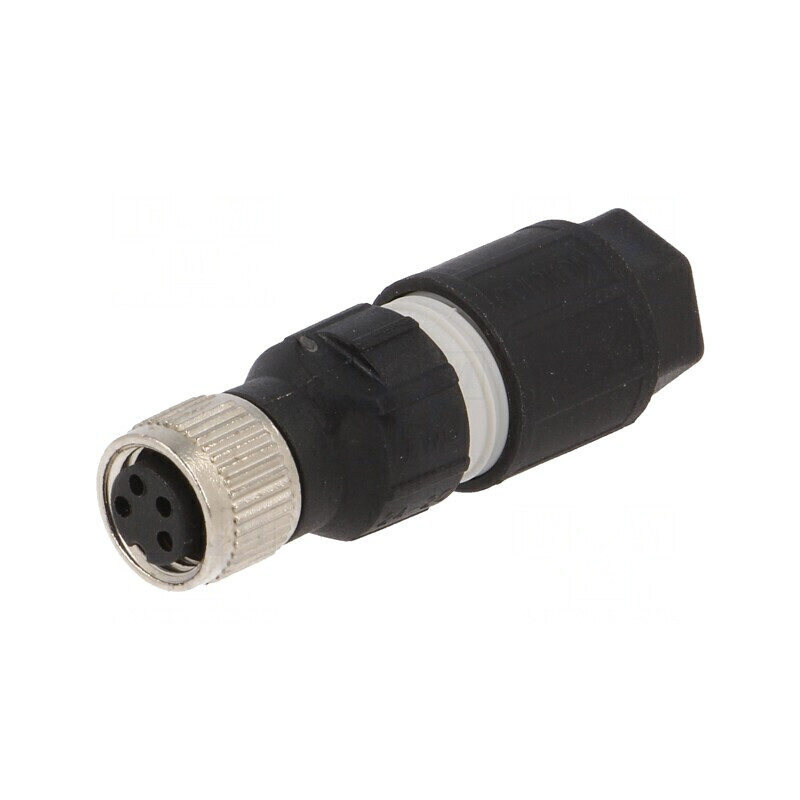 Conector M8 Mamă 4 PIN Drept pe Cablu Filet Interior 4A | Electronic-mag.ro | Componente Electronice
