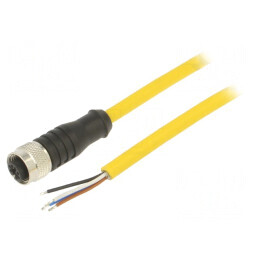 Cablu Conectare M12 4PIN Drept 5m 250VAC 4A PVC | Electronic-mag.ro | Componente Electronice