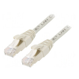 Patch cord ETHERLINE® Cat.6a S/FTP LSZH Gri 7.5m