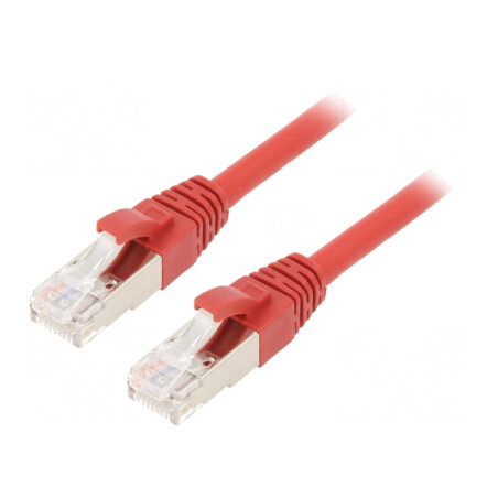 Patch Cord Ethernet Cat.6a S/FTP LSZH Roșu | Electronic-mag.ro | Componente Electronice