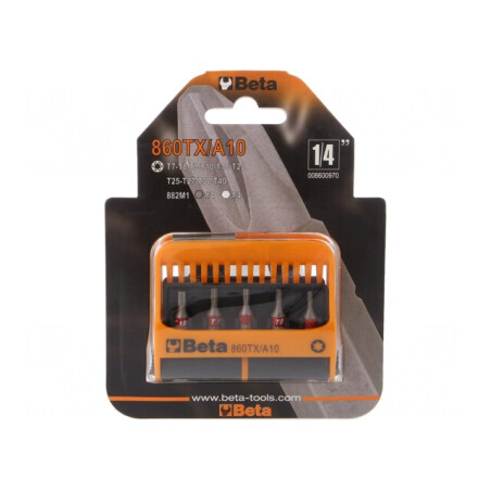 Kit Capete Șurubelniță Torx 10 Bucăți 1/4"