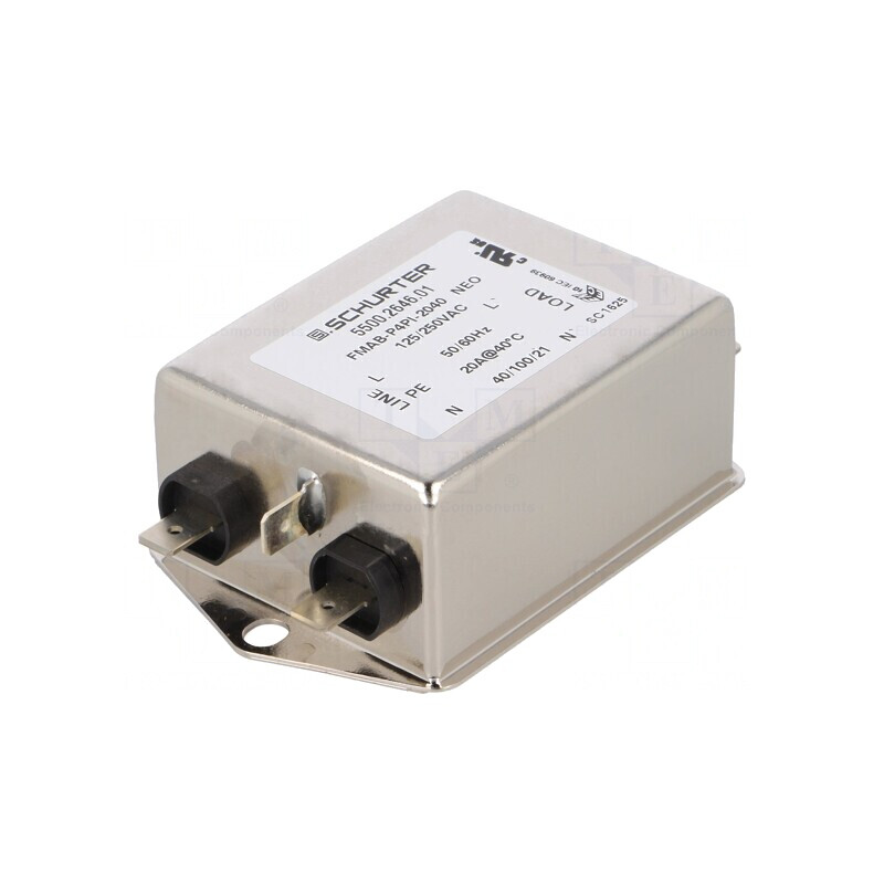 Filtru Anti-Interferențe 250VAC 20A 0.5mA | Electronic-mag.ro | Componente Electronice