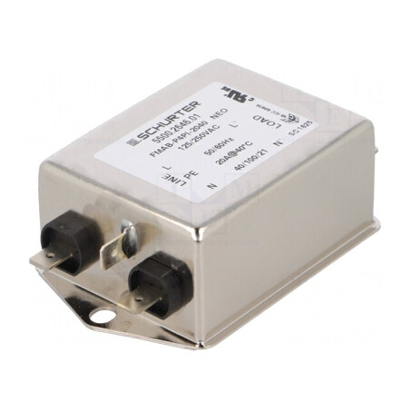 Filtru Anti-Interferențe 250VAC 20A 0.5mA | Electronic-mag.ro | Componente Electronice