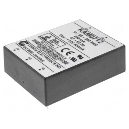 Convertor: AC/DC | 7,5W | Uintr: 90÷265V | 12VDC | Iieş: 0,63A | 78% | KAM0712