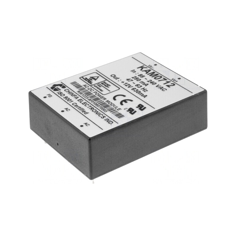 Convertor AC/DC 7.5W 12V 0.63A | Electronic-mag.ro | Componente Electronice