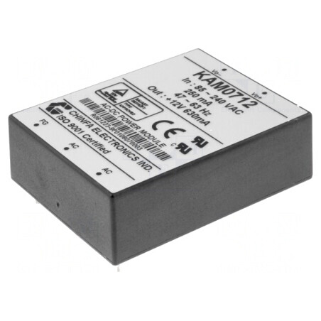 Convertor AC/DC 7.5W 12V 0.63A | Electronic-mag.ro | Componente Electronice