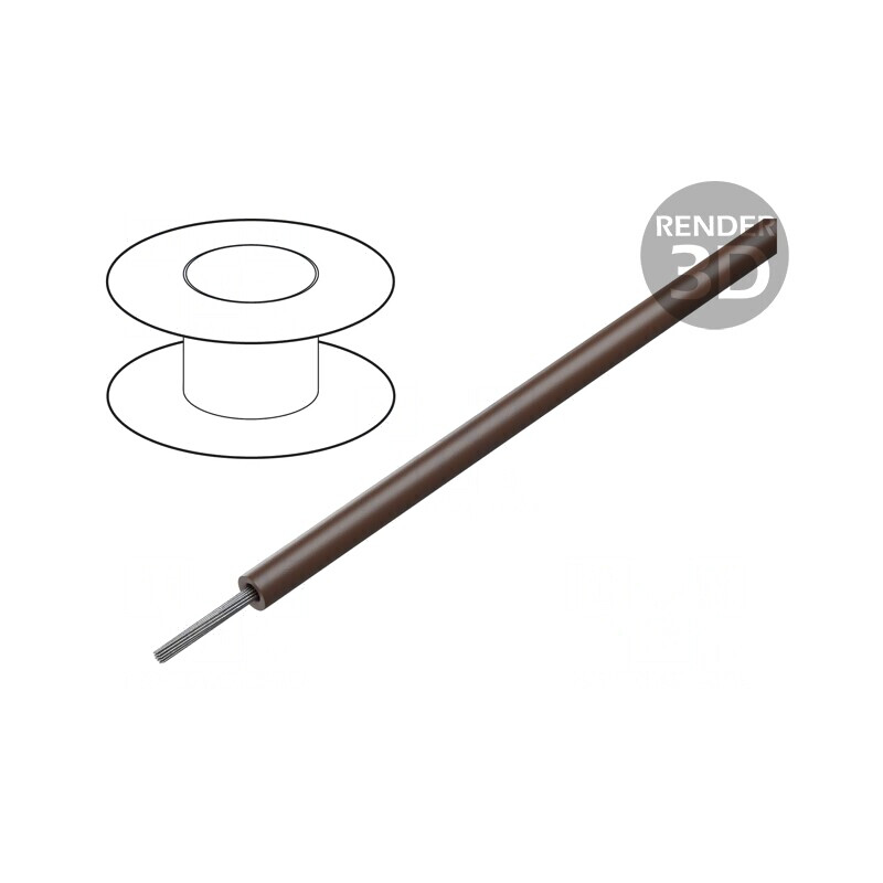 'Cablu HookUp Wire Cu 26AWG PVC Maro 30,5m' | Electronic-mag.ro | Componente Electronice