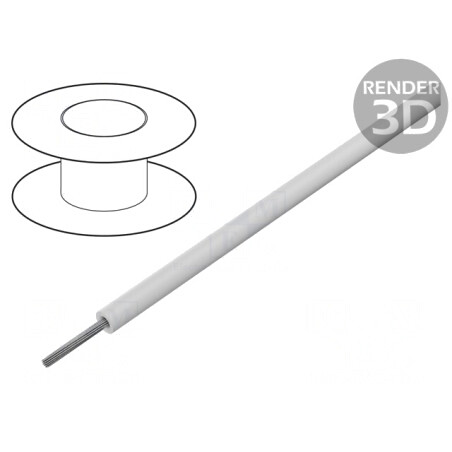 Cablu HookUp Wire litat PVC alb 26AWG 30,5m | Electronic-mag.ro | Componente Electronice