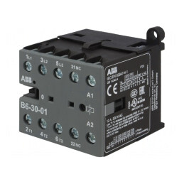 Contactor 3P NO 24VAC 6A cu 3 Contacte Auxiliare NC | Electronic-mag.ro | Componente Electronice