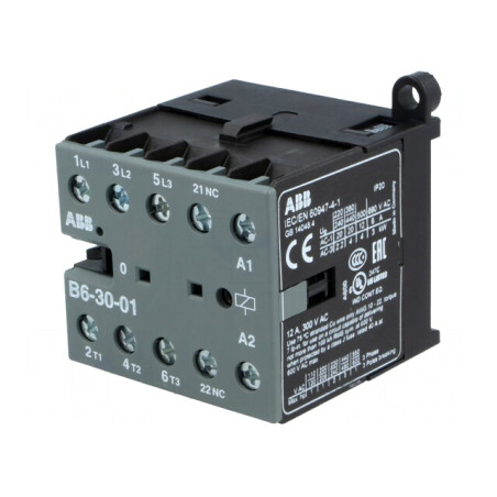 Contactor 3P 6A 220-240VAC NC 3 Aux | Electronic-mag.ro | Componente Electronice