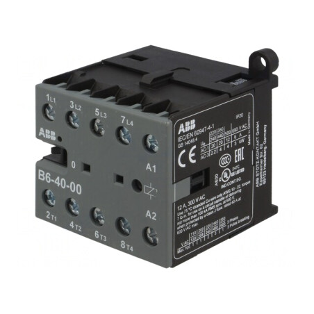 Contactor 4-pol NO 220-240V 6A B6 cu șurub | Electronic-mag.ro | Componente Electronice