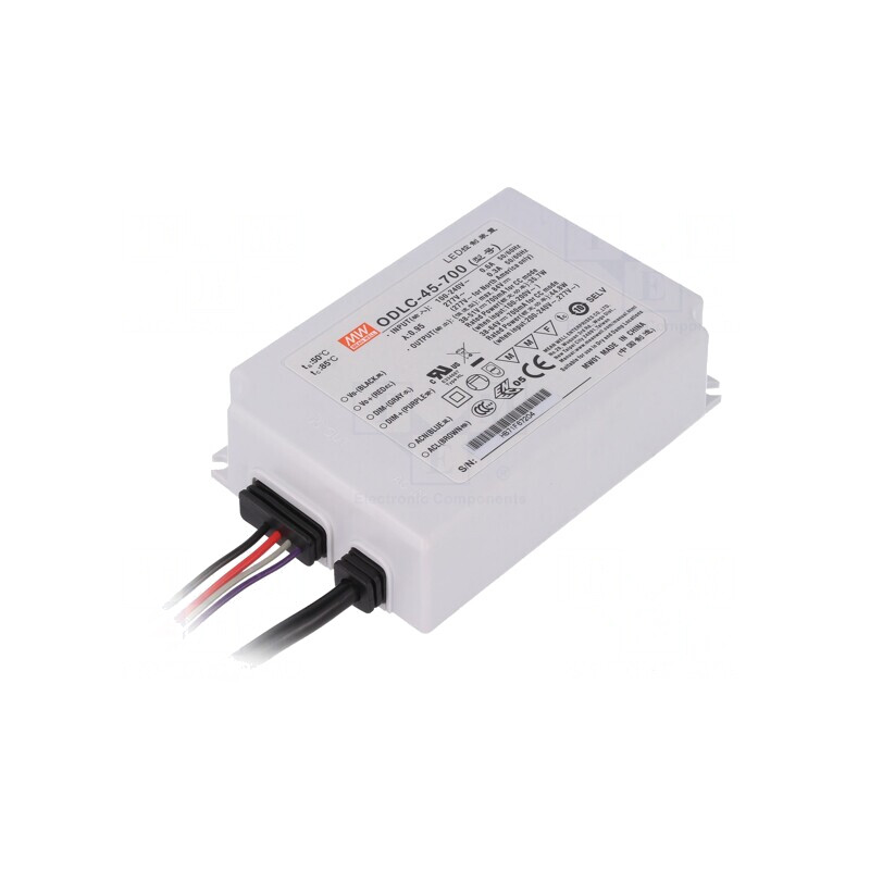 Alimentator LED 45W 38-64V 700mA IP67 | Electronic-mag.ro | Componente Electronice Alimentator LED 45W 38-64V 700mA IP67 | Electronic-mag.ro | Componente Electronice
