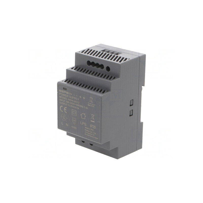 Alimentator Pulsatoriu 54W 12V 4.5A pentru Șină DIN | Electronic-mag.ro | Componente Electronice Alimentator Pulsatoriu 54W 12V 4.5A pentru Șină DIN | Electronic-mag.ro | Componente Electronice