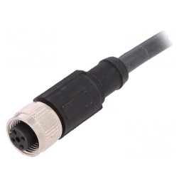 Cablu Conectare M12 4 Pin 5m 250VAC 4A PUR | Electronic-mag.ro | Componente Electronice