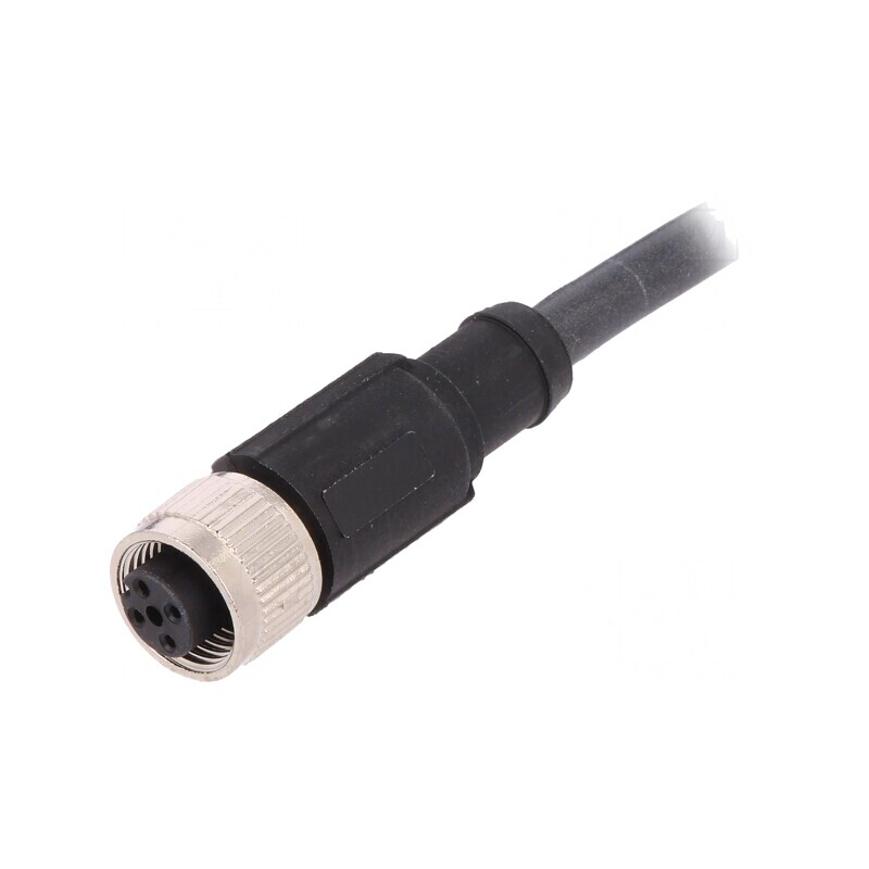 Cablu Conectare M12 4 Pin 5m 250VAC 4A PUR | Electronic-mag.ro | Componente Electronice