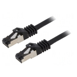 Cablu Patch Cord S/FTP Cat 8.1 Cupru LSZH Negru 20m | Electronic-mag.ro | Componente Electronice